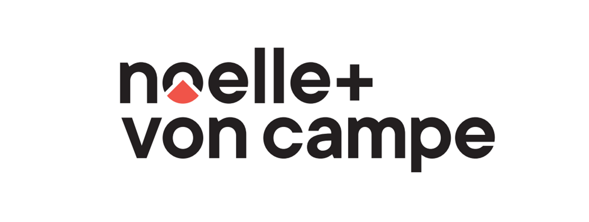 Das Logo von Noelle + von Campe ist schwarz und rot auf weißem Hintergrund.