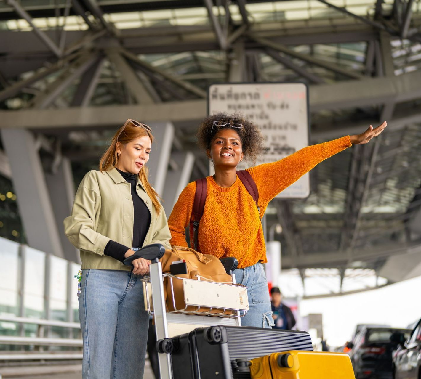 Un couple dans un taxi