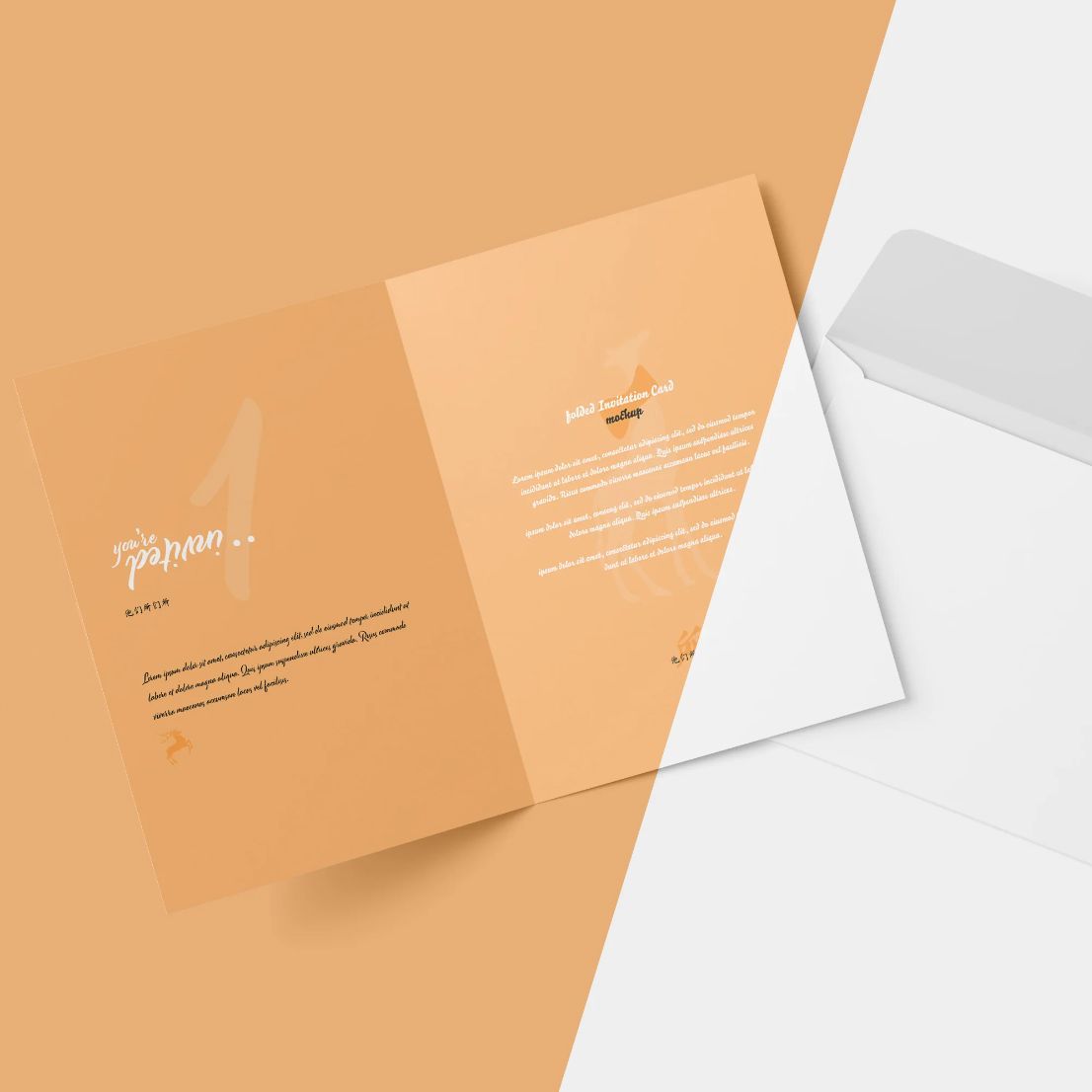 Un faire-part et une enveloppe