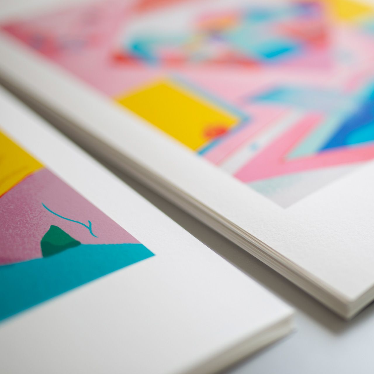 Agrandissement sur un détail de couleur pigmentée