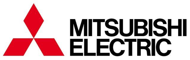 Logo de Mitsubishi Electric : symbole à trois diamants rouges avec le texte noir MITSUBISHI ELECTRIC.