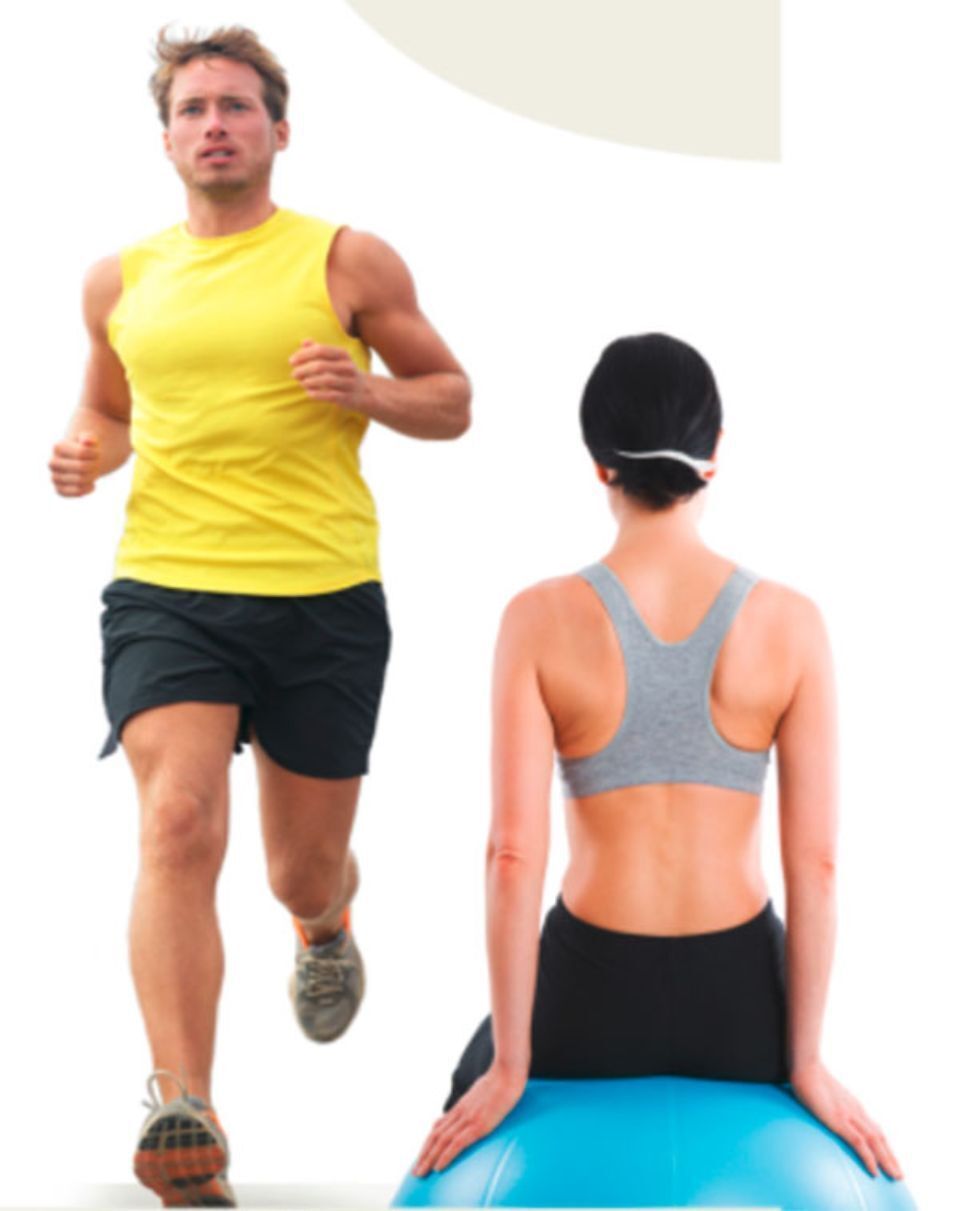 Zwei Personen beim Sport