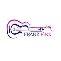 Das Logo von Franz Pink besteht aus einer Geige und einer Gitarre.