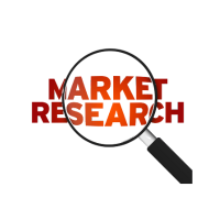 Eine Lupe betrachtet das Wort „Marktforschung“.