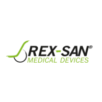 Rex-san Medizinprodukte-Logo auf weißem Hintergrund