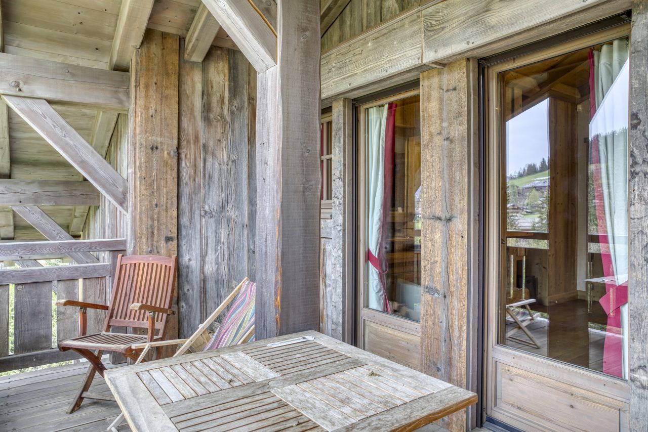 Balcon du chalet Mandarine Blanche.