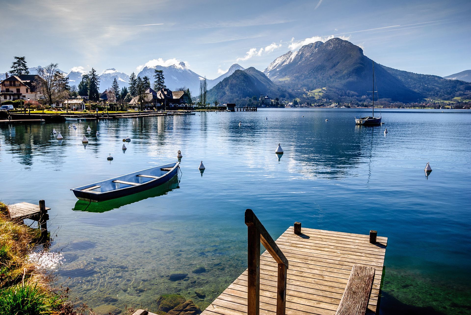 Prise de vue du lac d'Annecy.
