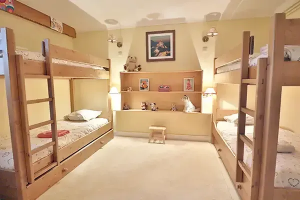 Dortoir cozy du chalet Le Bois du Bouchet à Combloux.