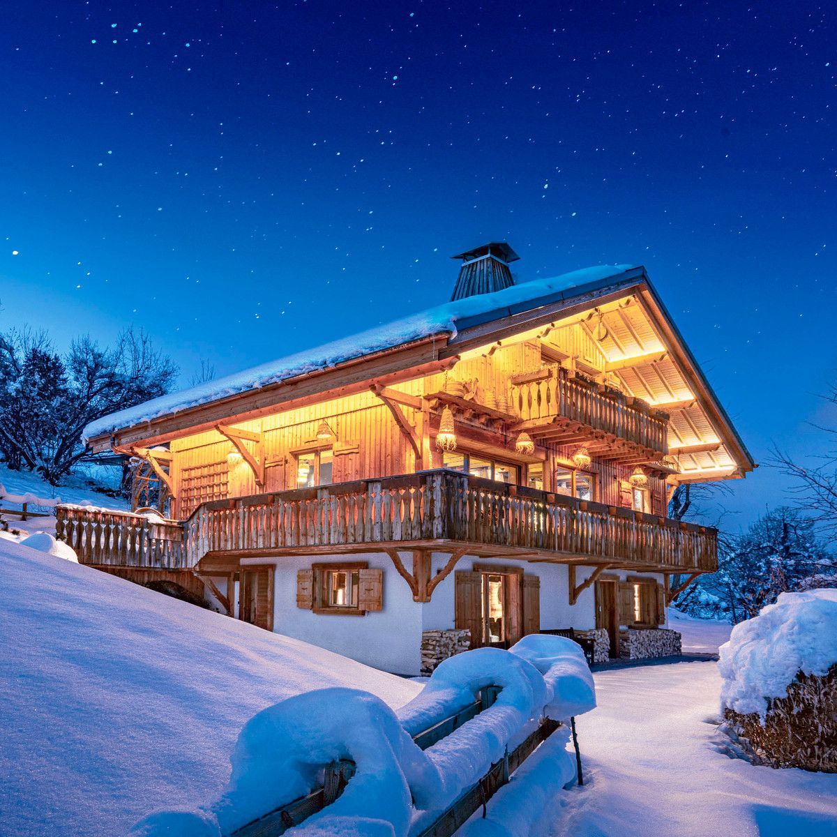 Chalet de nuit.