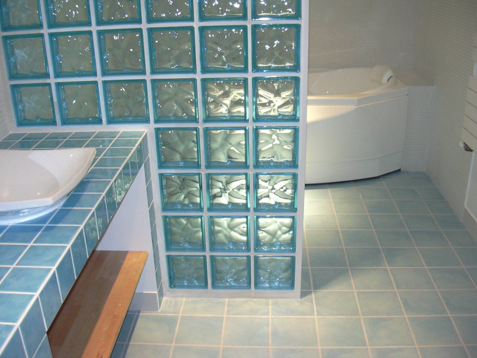 Salle de bains turquoise