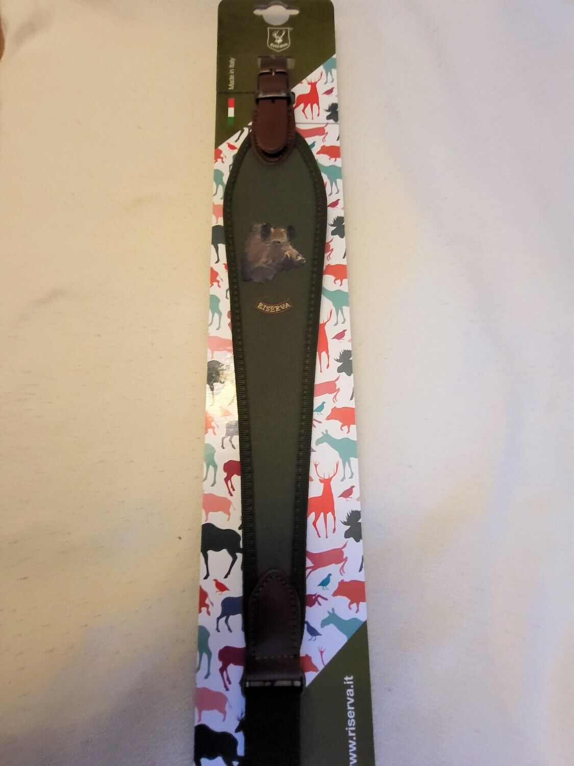 Bretelle motif Sanglier en Néoprène et Cordura Riserva