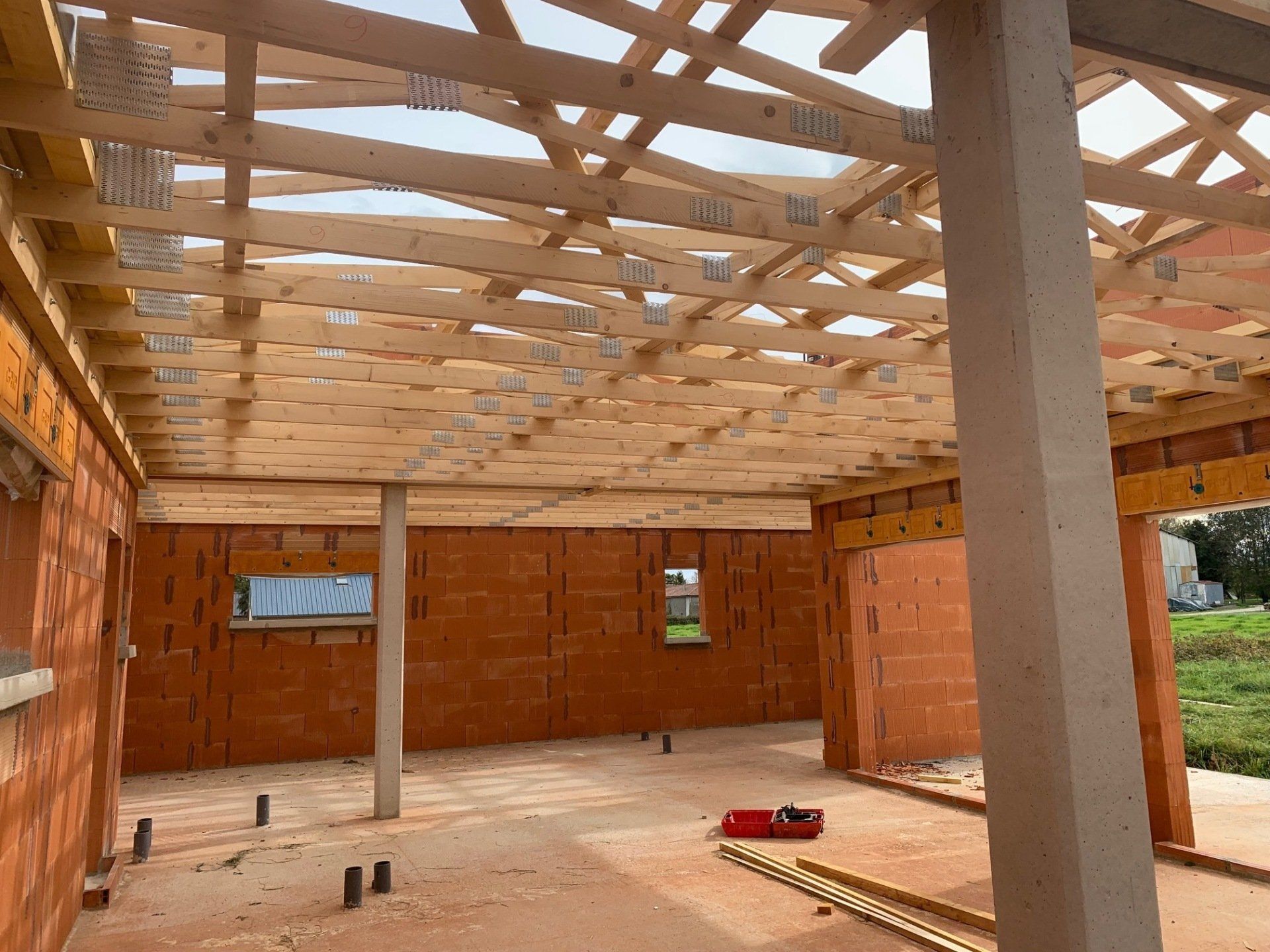 Pose de charpente neuve