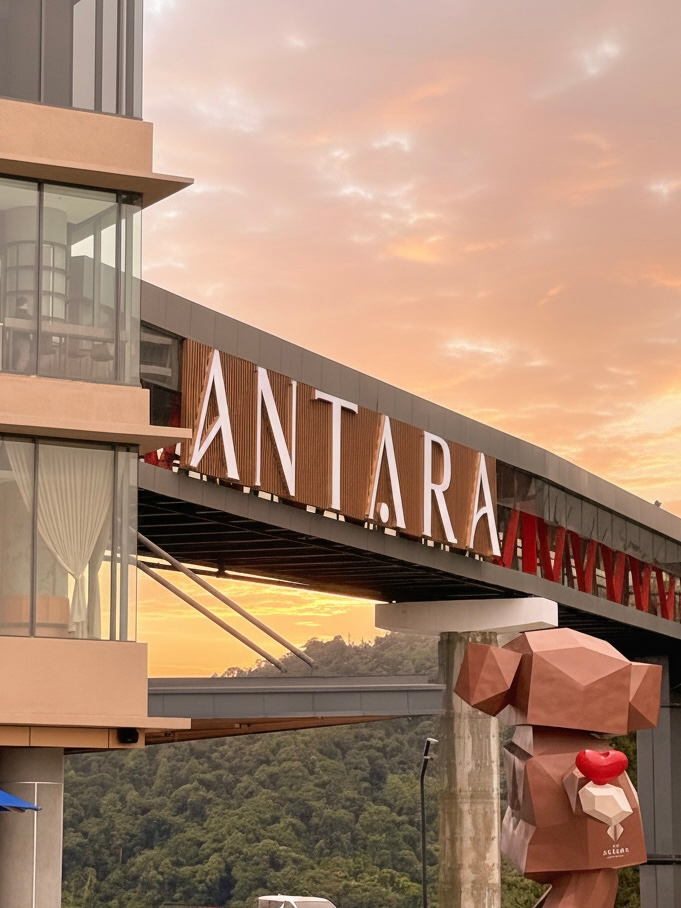 Balcony view at Antara Genting overlooking Genting Highlands valleys