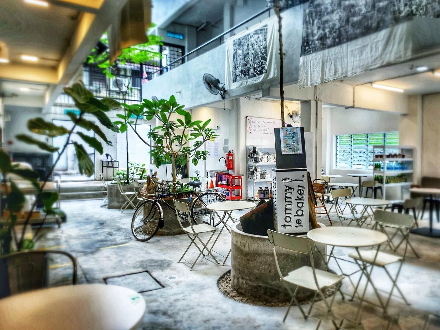 Tommy le Baker indoor seating at Zhongshan Building — airy café space inside KL's hidden creative hub