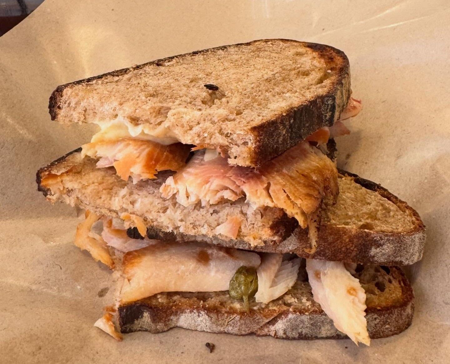 Sandwich à la Truite Fumée — smoked trout sandwich at Tommy le Baker KL, best artisan café at Zhongshan Building Kuala Lumpur