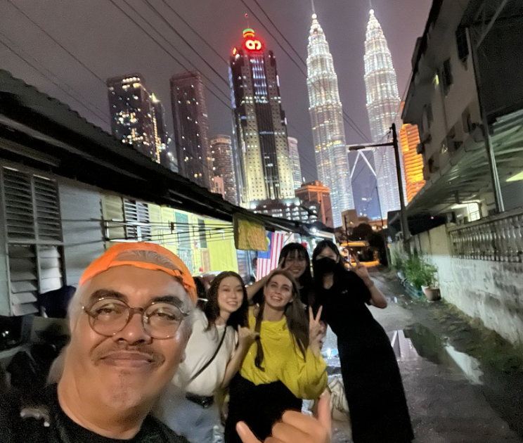 This was the beautiful view of the city skyline from within Kampung Baru