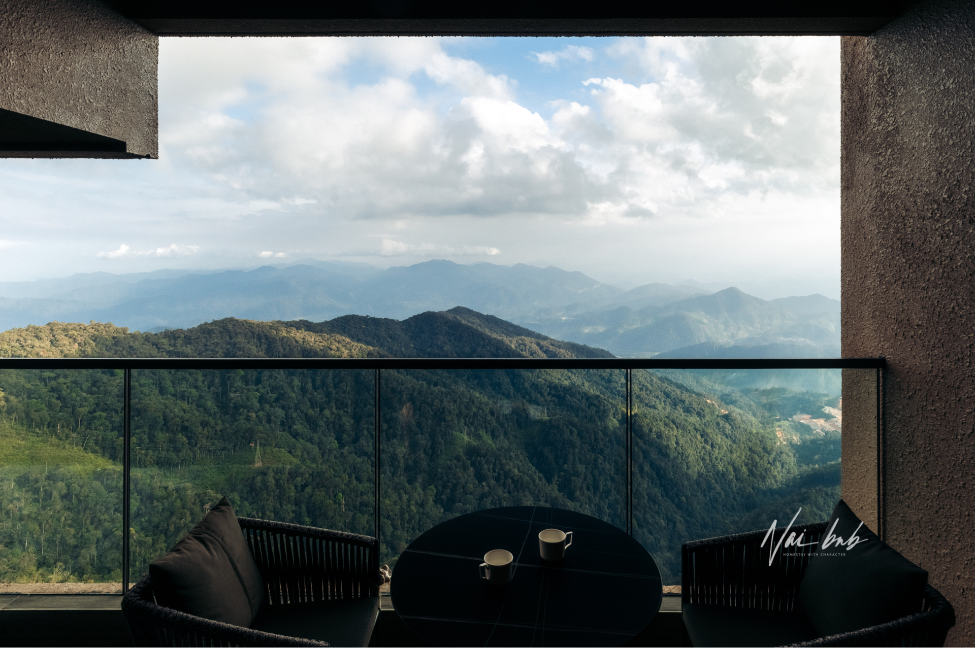 Balcony view overlooking Genting Highlands valleys