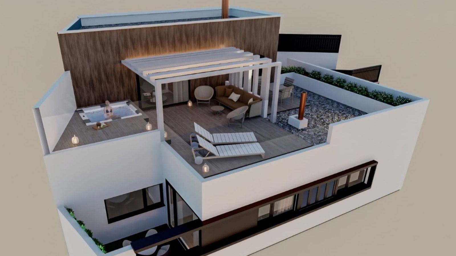Una casa hecha de dinero y monedas