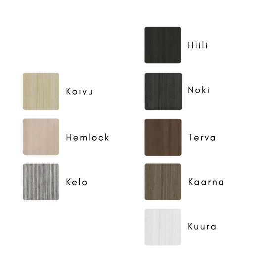 Taive-paneelien pintaviilut ja sävytykset