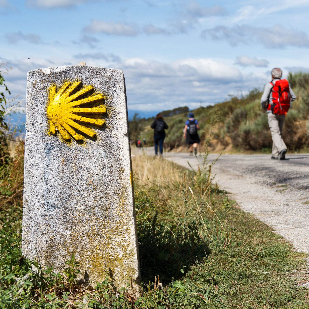 Borne du chemin de Compostelle