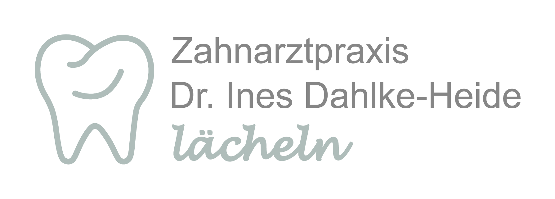 Logo for Zahnarztpraxis Dr. Ines Dahlke-Heide, featuring a stylized tooth icon next to the practice name and