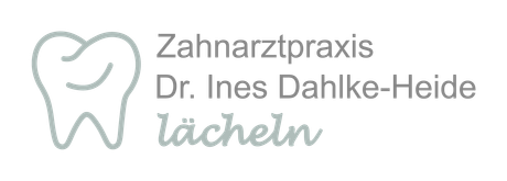 Logo for Zahnarztpraxis Dr. Ines Dahlke-Heide, featuring a stylized tooth icon next to the practice name and 