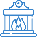 Icon: Kamin mit Feuer