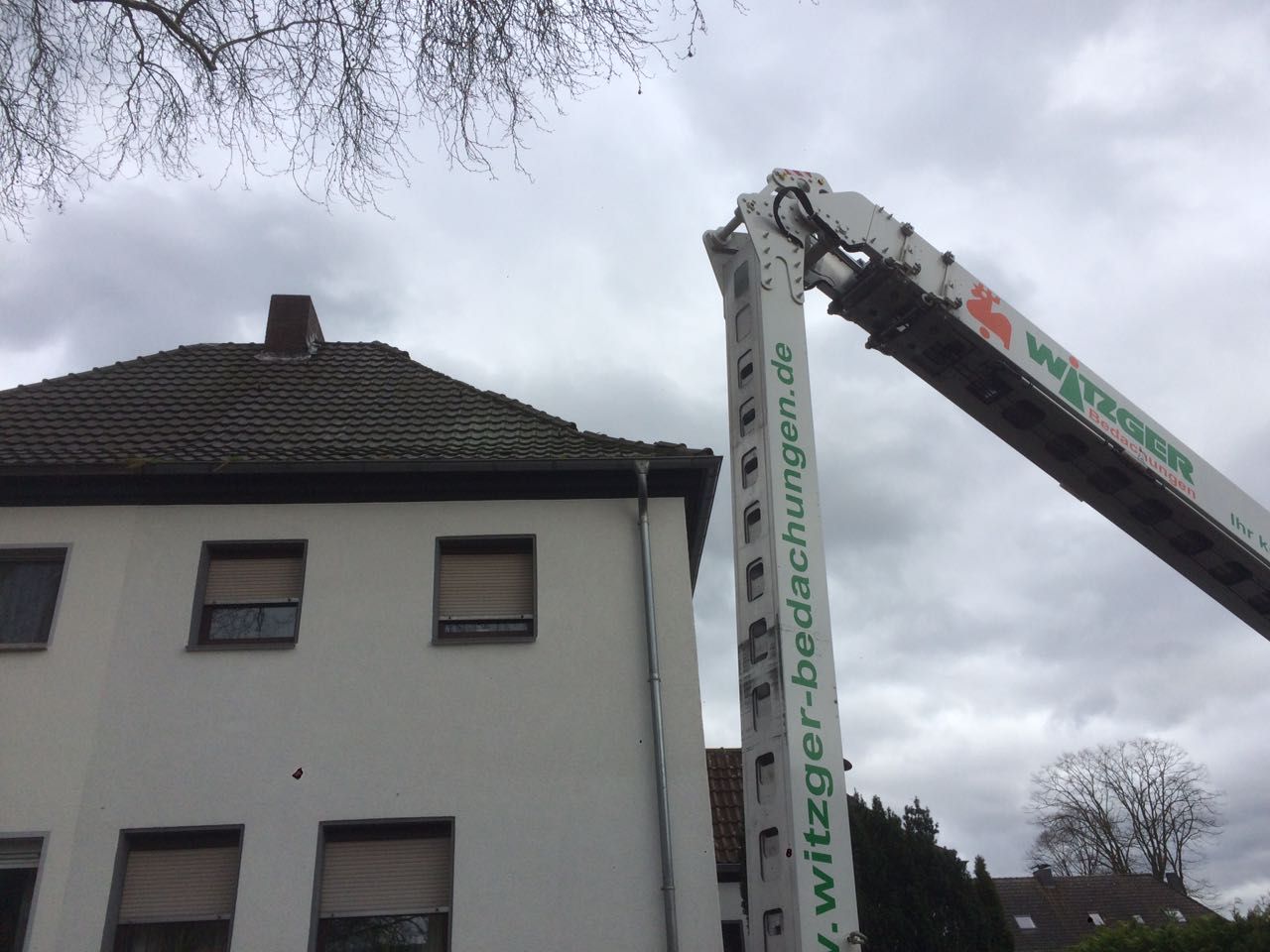 Dach mit Regenfolie