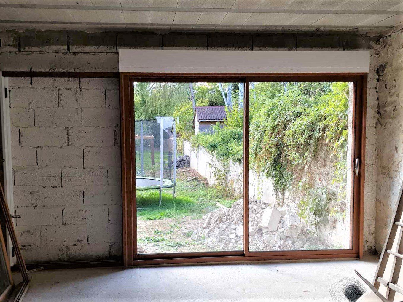 Baie vitrée à galandage