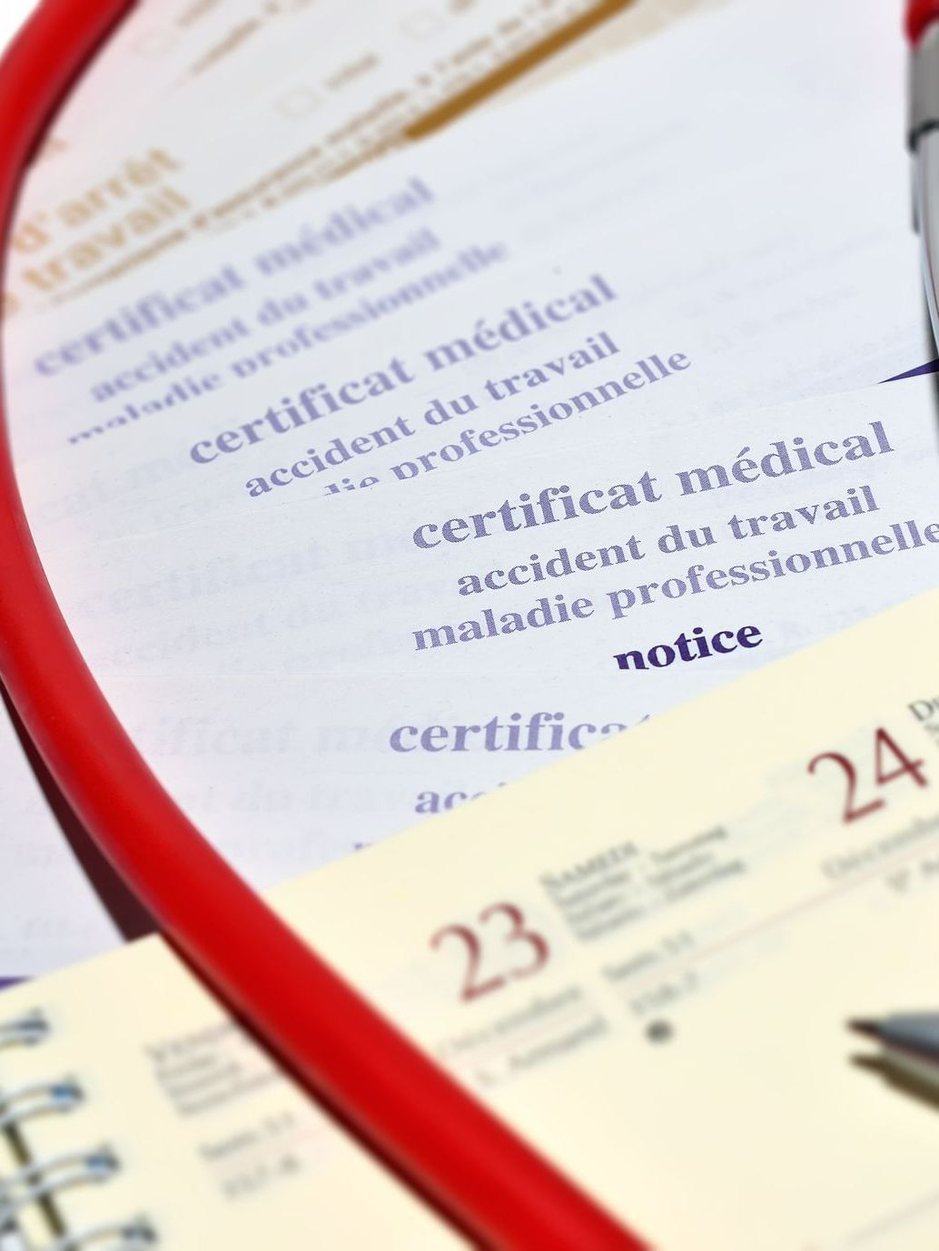 Des papiers médicaux