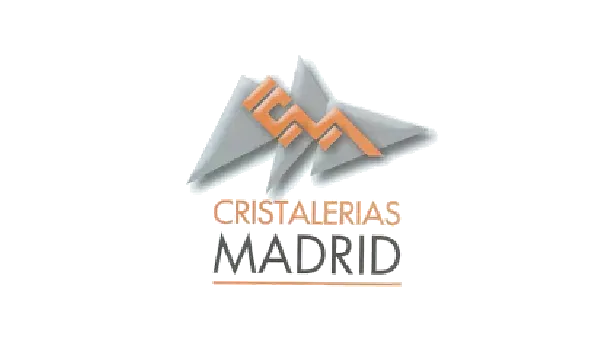 Se muestra un logotipo de Cristalerías Madrid sobre un fondo blanco.