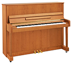 Ein hölzernes Klavier mit weißen Tasten auf weißem Hintergrund