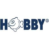 Ein Logo für Hobby mit einem Fisch darauf.