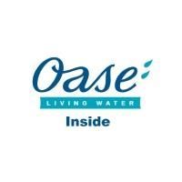 Oase Living Water im Logo auf weißem Hintergrund