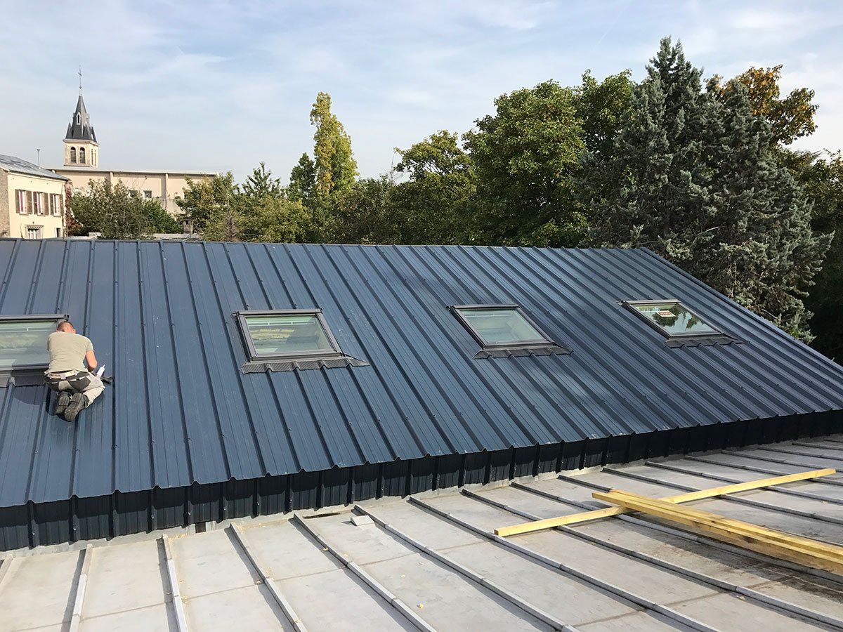 Couverture en bac acier.
