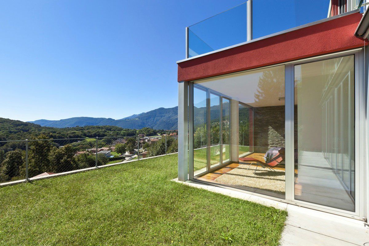 Extension de maison avec terrasse.
