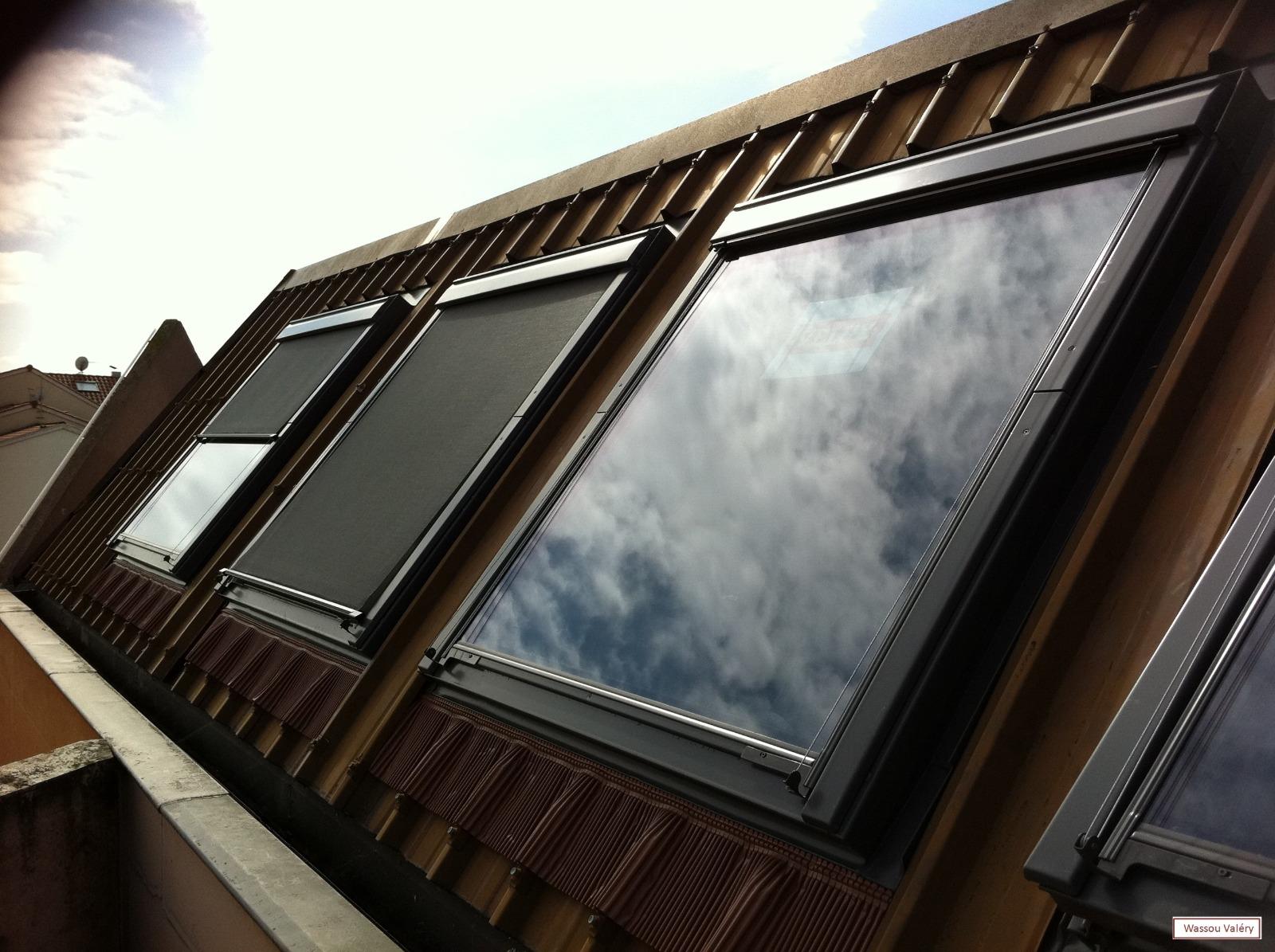 Remplacment fenêtre de toit - Velux - Avec store