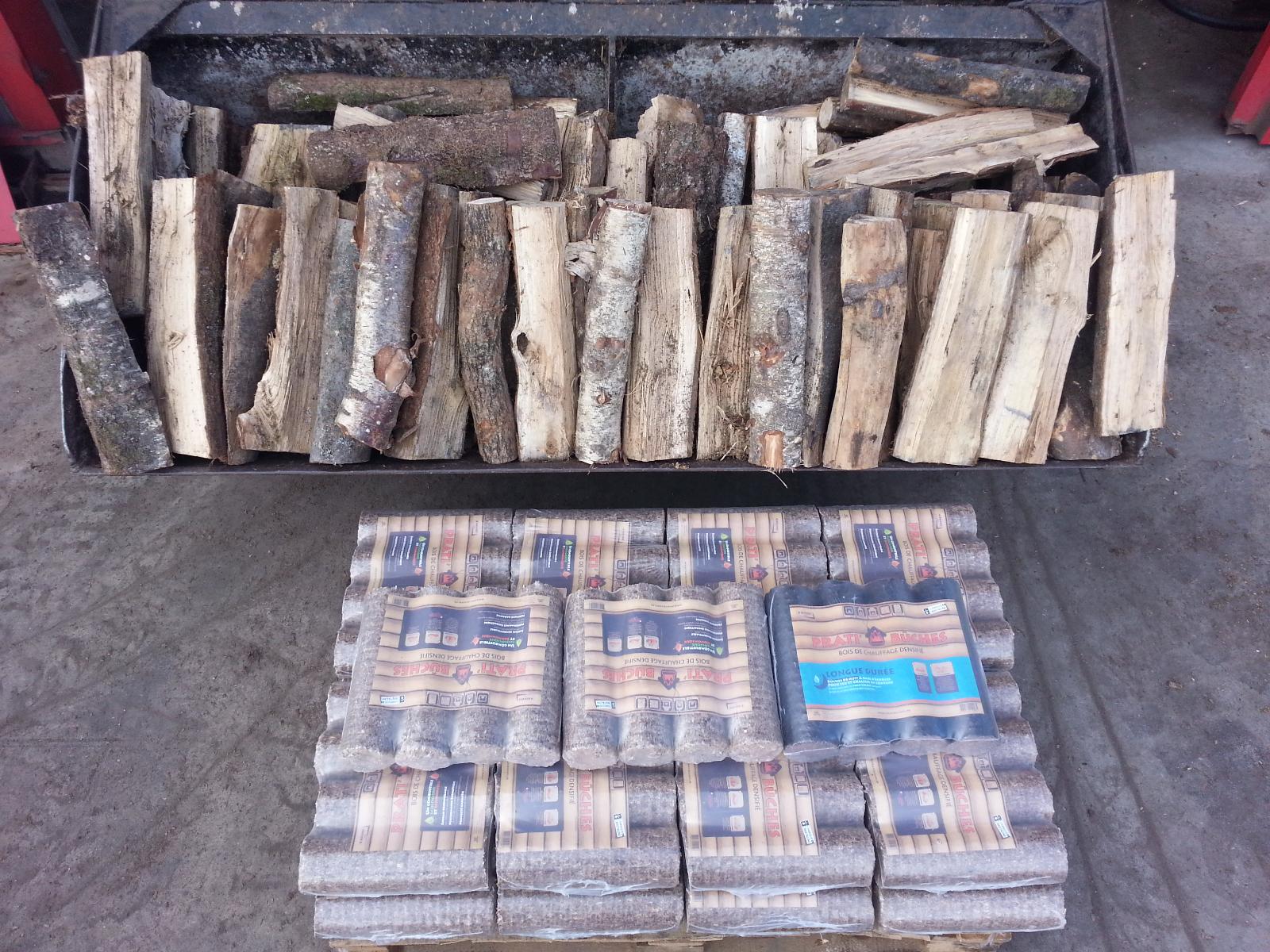 Photo de bûches densifiées