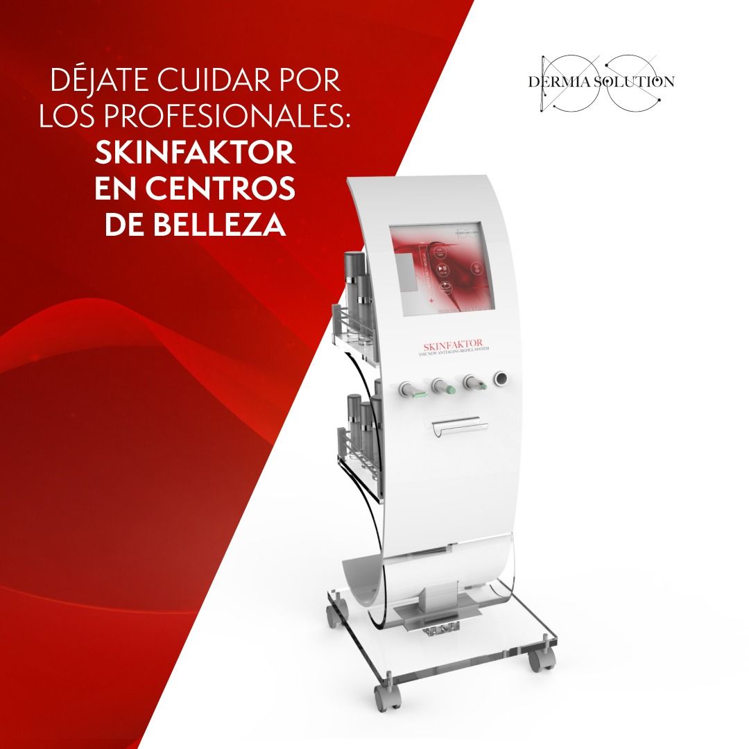 A picture of a machine that says skinfaktor en centros de belleza