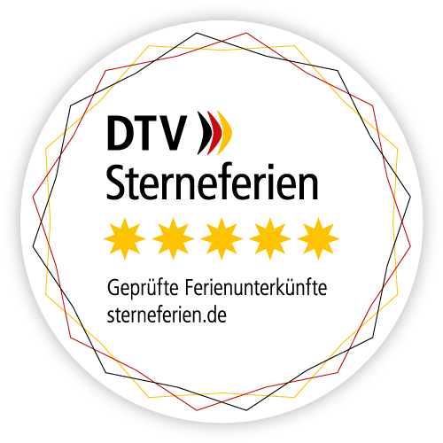 Icon für 5 Sterne Zertifizierung durch den DTV (Deutschen Tourismus Verband)
