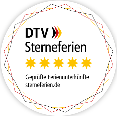 Icon für 5 Sterne Zertifizierung durch den DTV (Deutschen Tourismus Verband)