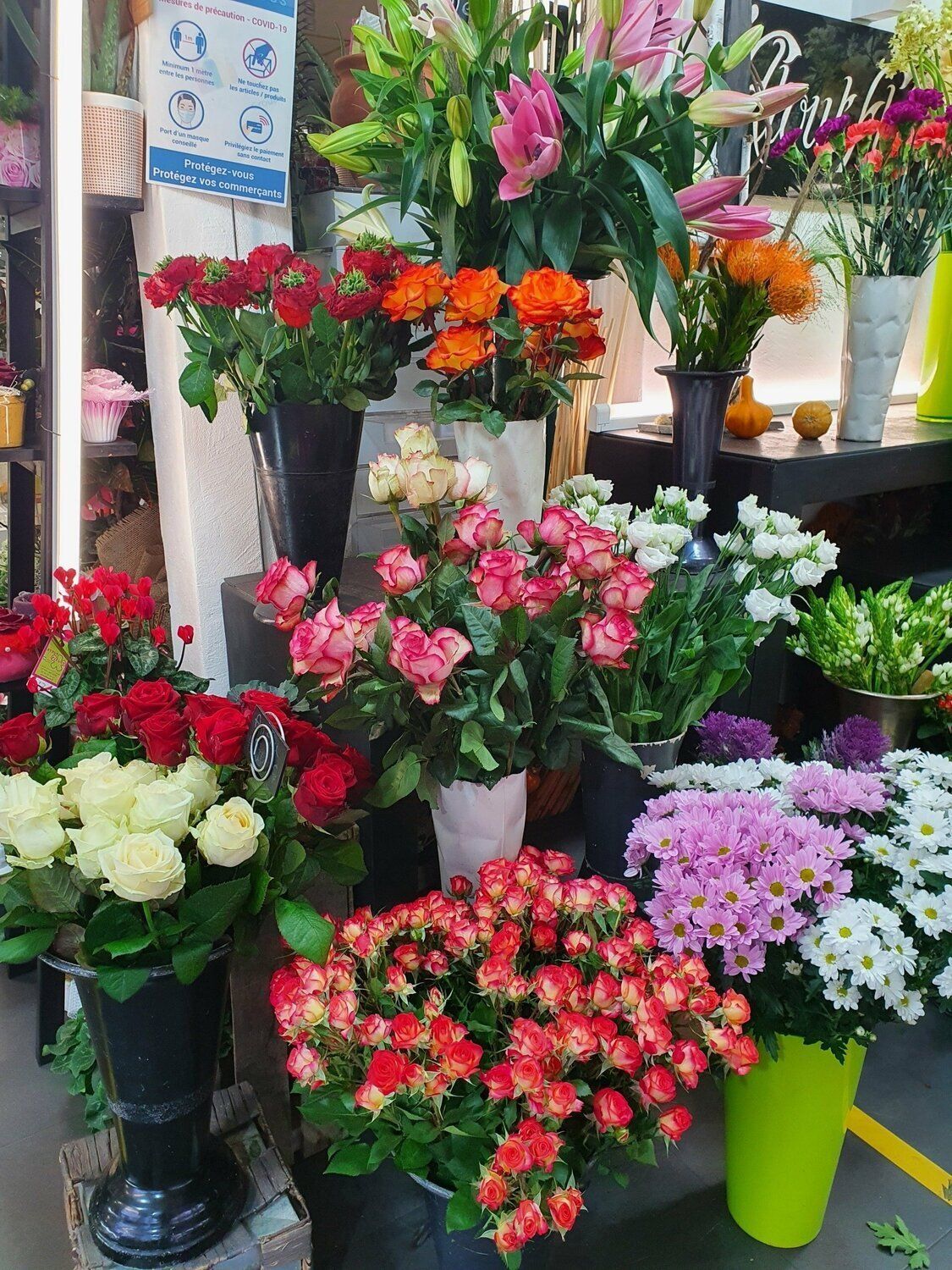 Bouquets de fleurs variées