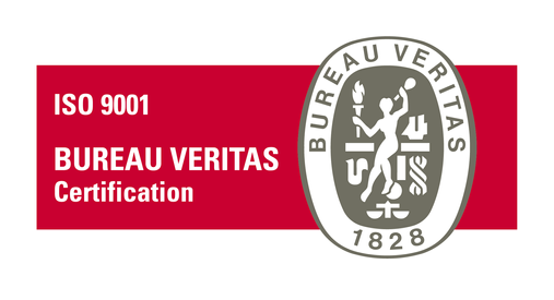 El logotipo de Bureau Veritas Certification es ISO 9001.