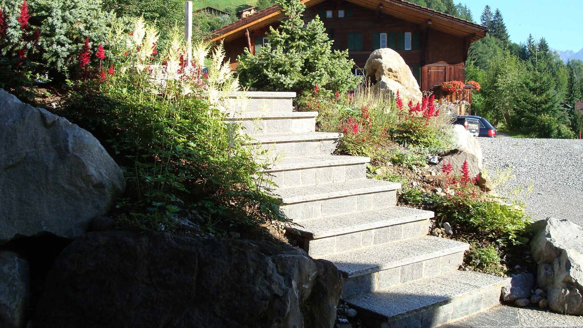 Natursteintreppe - Bowee Gartenbau AG