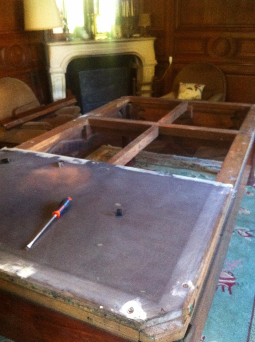 Restauration tapis billard