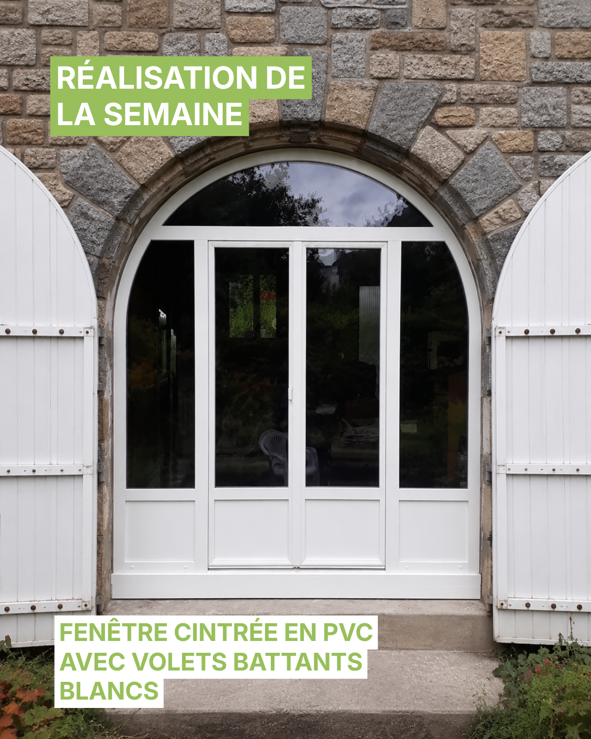 Texte promotionnel sur fond de maison: Et si design rimait avec durabilité.