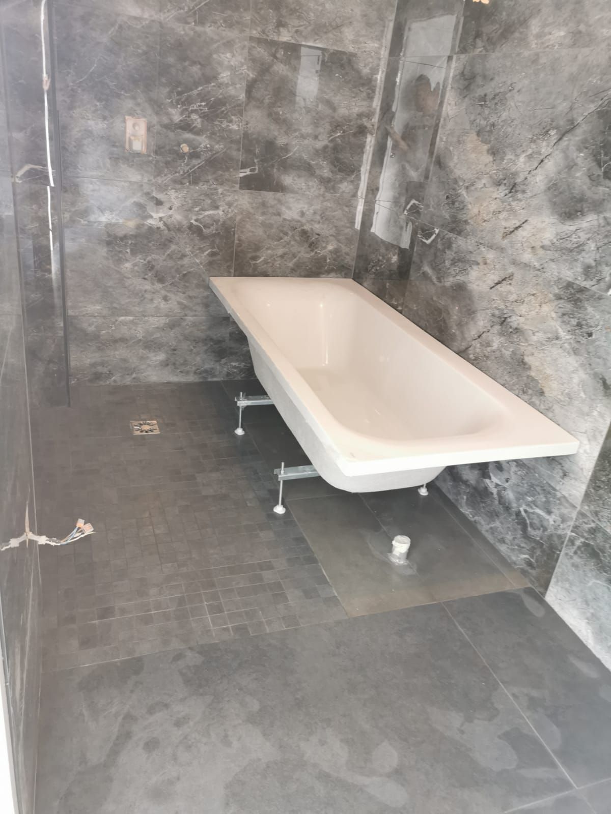 Installation de la baignoire