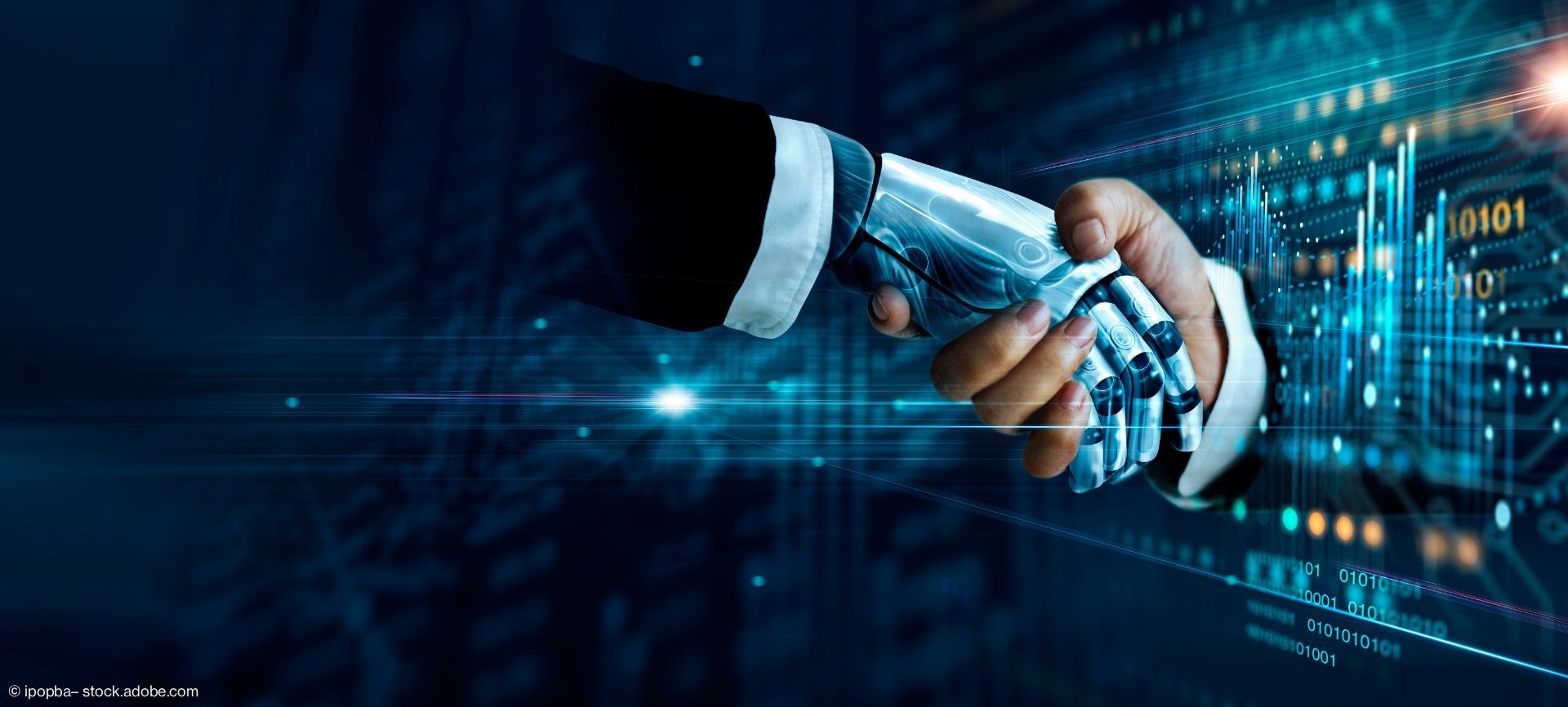 Maschinelles Lernen, KI, Partnerschaft von menschlicher und künstlicher Intelligenz für zukünftiges Geschäftswachstum