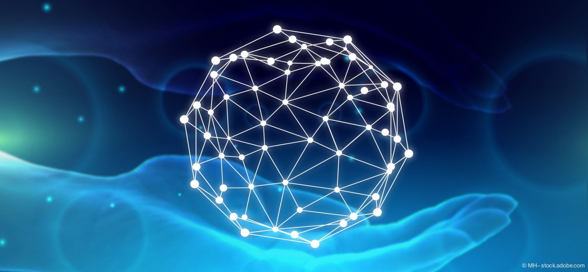 Technologie eine Kugel in der Hand 