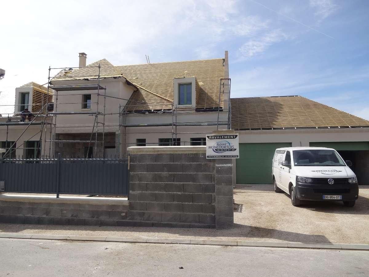 Enduit gratté avant travaux - Saint-Quentin Aisne 02